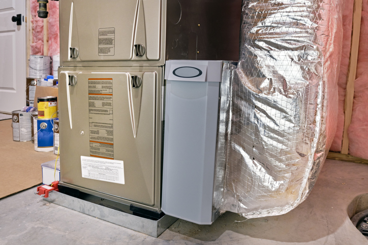 High efficiency furnace with air filter